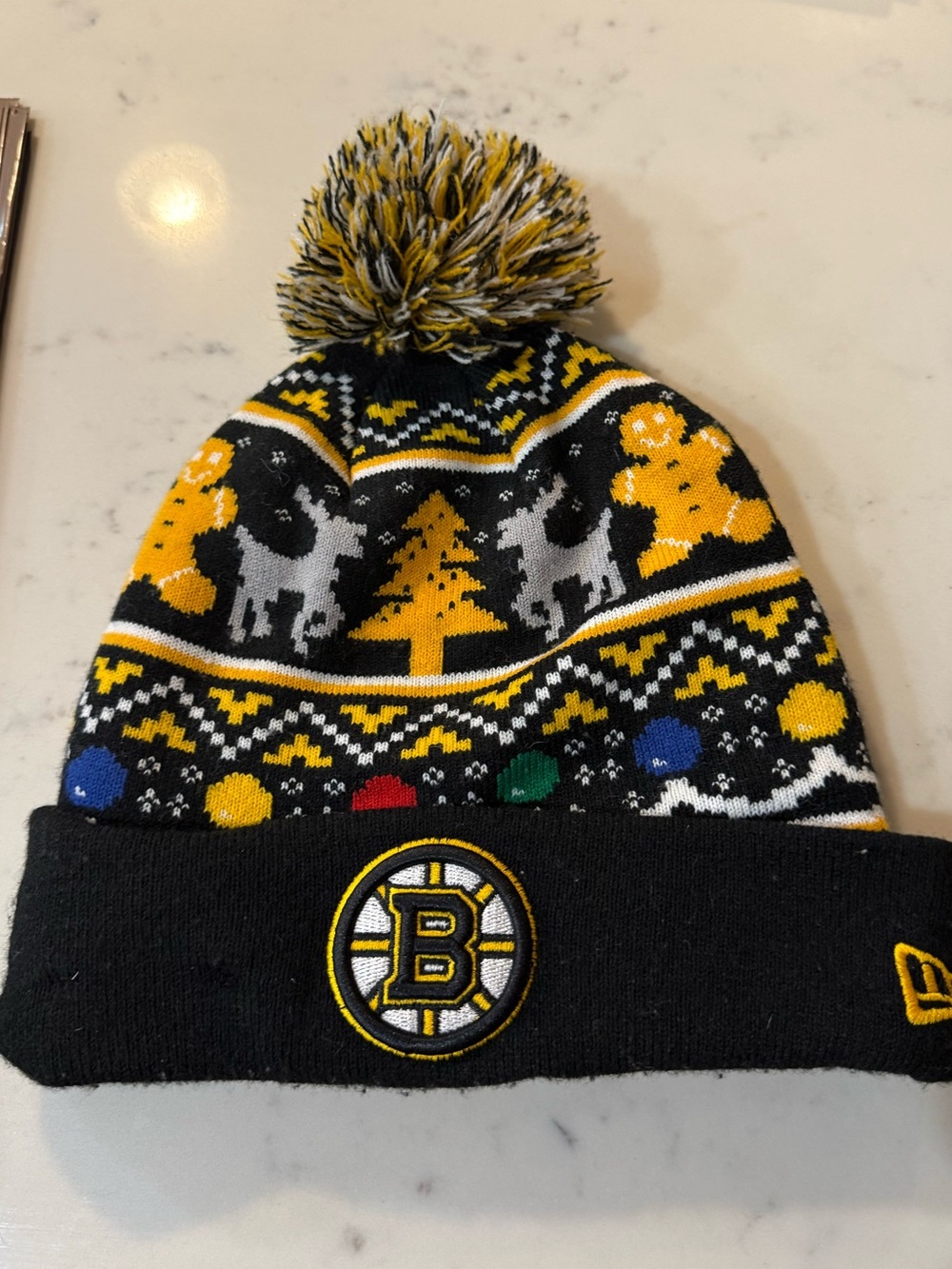 New Era Boston Bruins Holiday Ugly Sweater Beanie